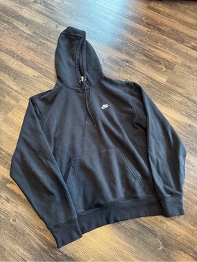 Vintage Nike Black Hoodie Spell Out Embroidered Graphic Men’s M Y2K Long Sleeve